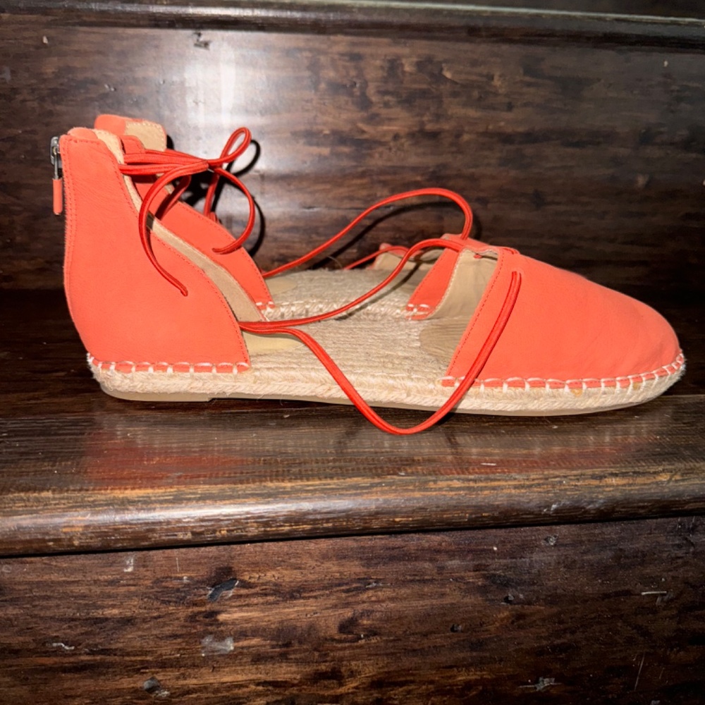 Eileen Fisher Lace Espadrille in orange size 10 - Picture 2 of 6